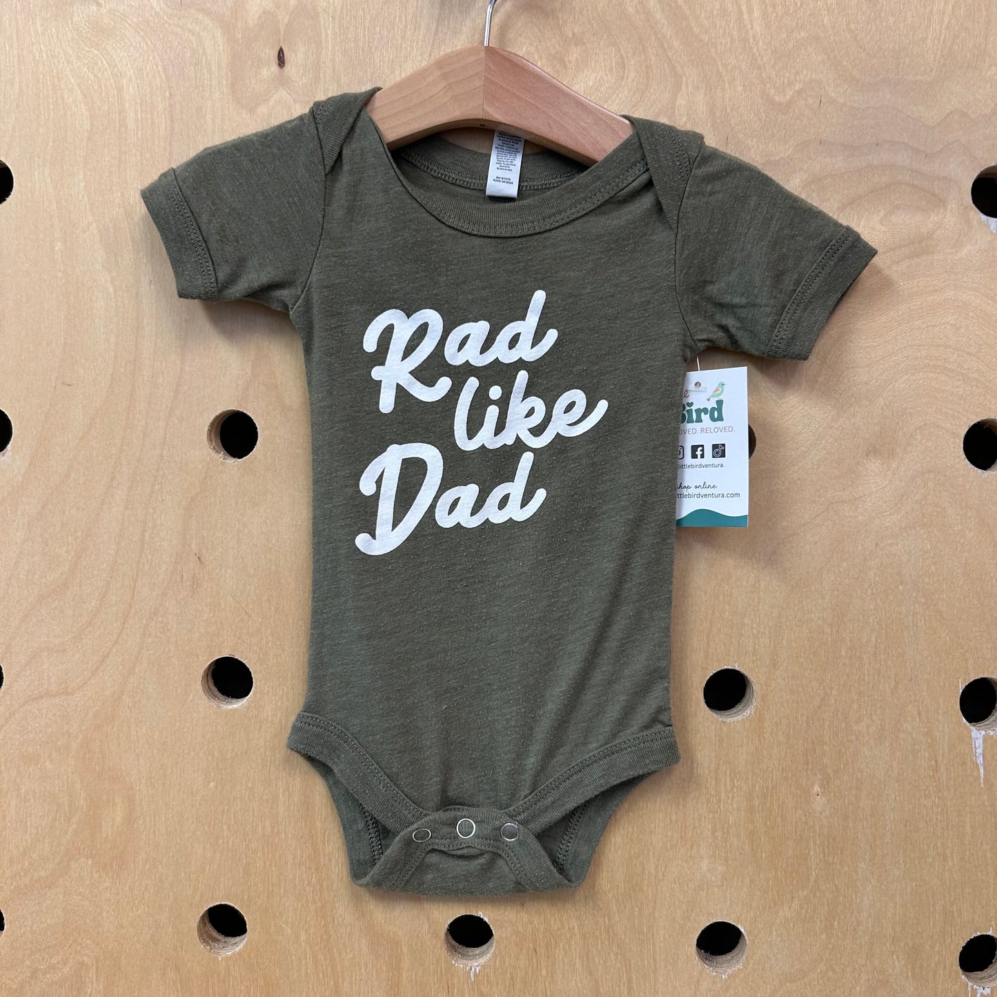 Green Rad Like Dad Bodysuit