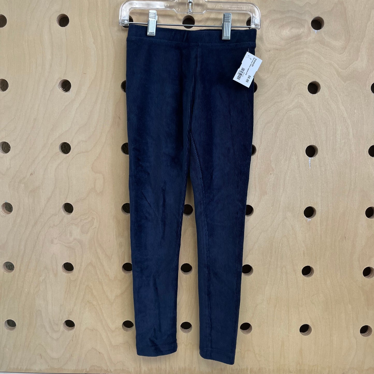 Blue Velour Ribbed Leggings NEW!