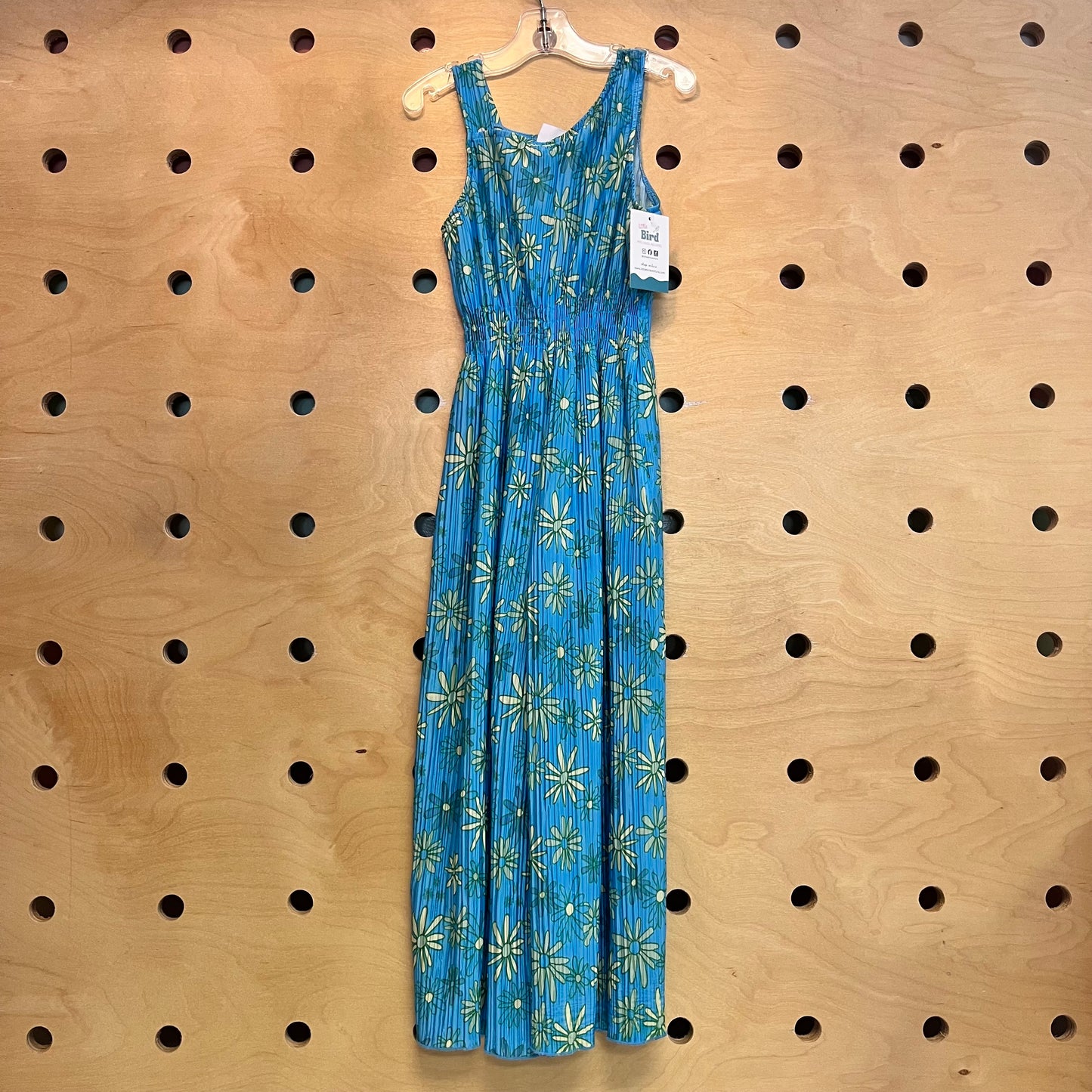 Silky Pleated Teal Floral Romper