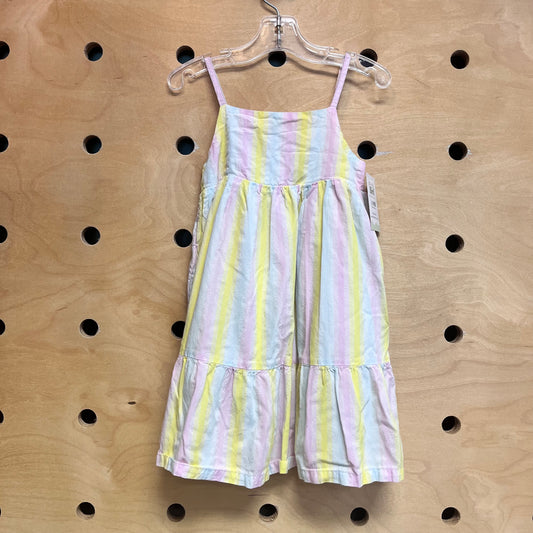 Pink/Blue Pastels Striped Dress