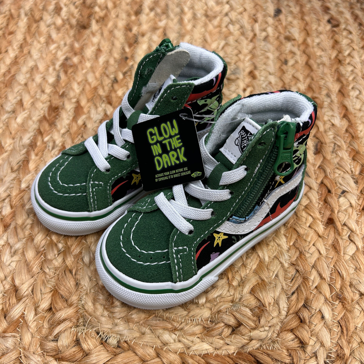 Green Dino Reissue Side Zip Sneakers NEW!