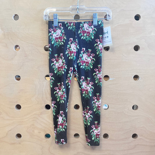 Brown Floral Organic Leggings