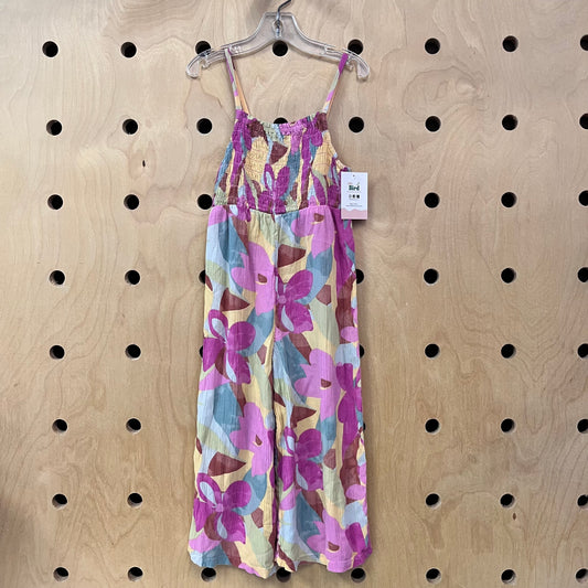 Smocked Floral Gauze Romper