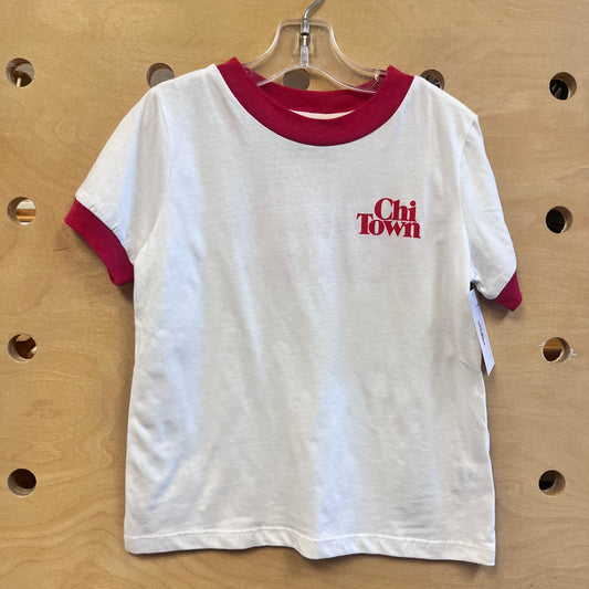 White/Red 'If Lost Return To Chicago' Tee