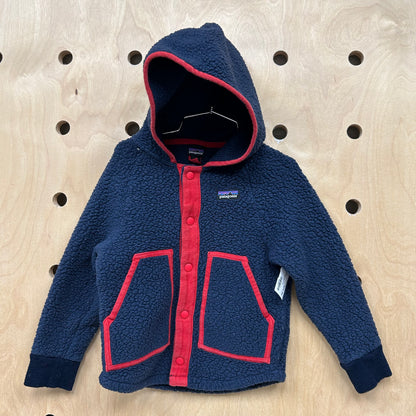 Baby Retro Pile Jacket Blue & Red