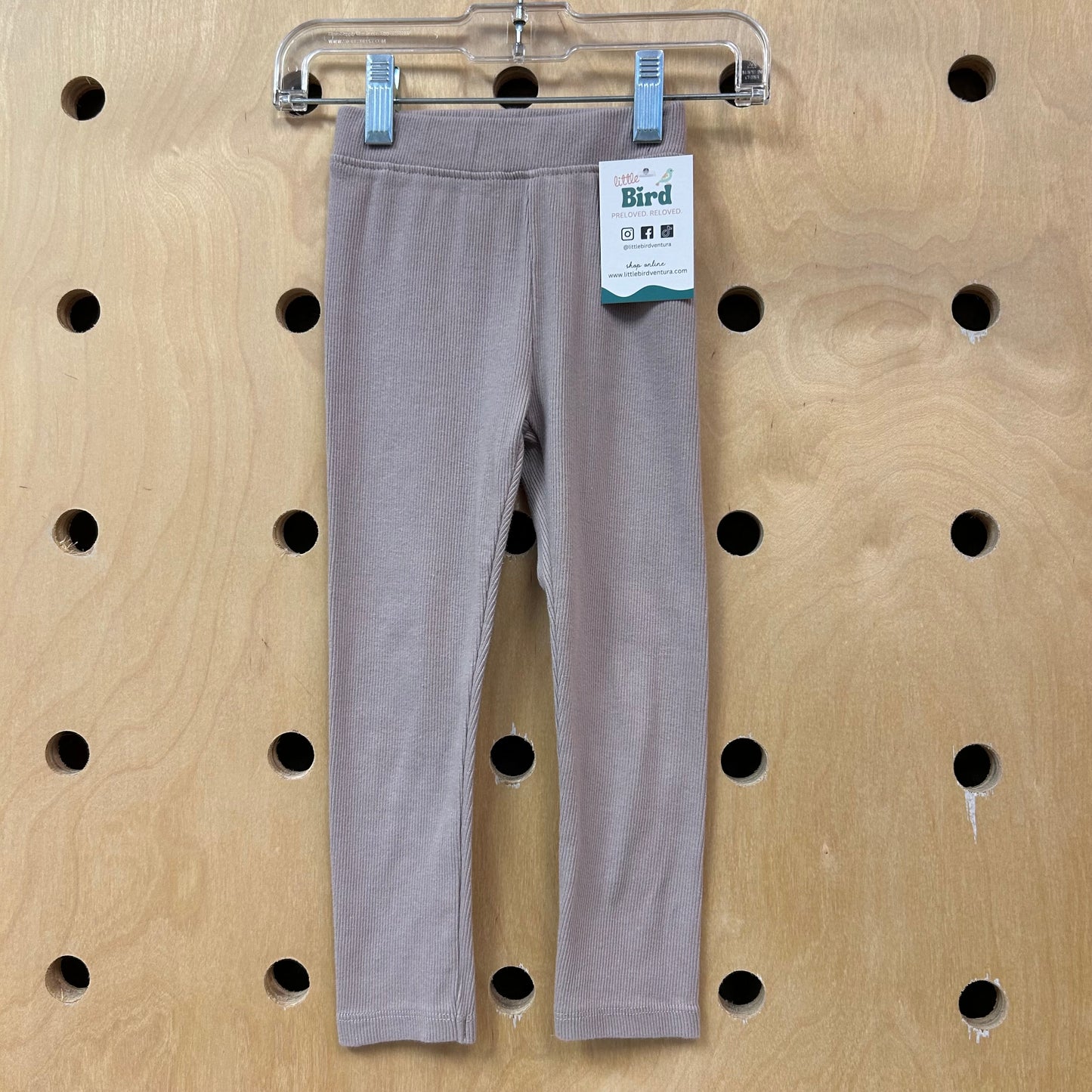 Dusty Purple Ribbed Leggings