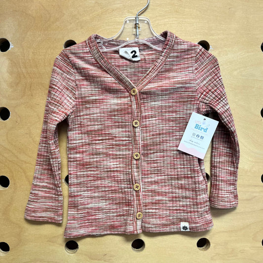 Pink/Brown Striped Button Up