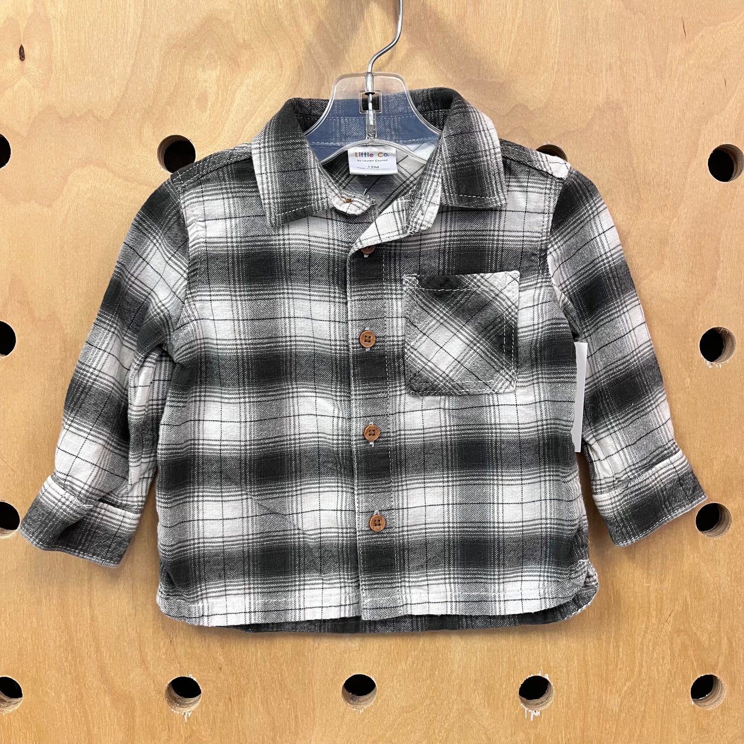 Grey + White Flannel