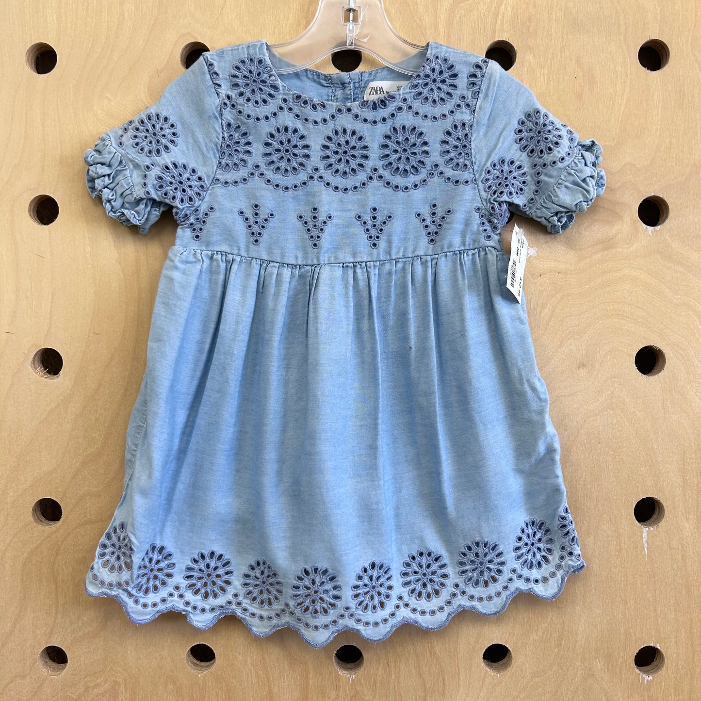 Chambray Eyelet Dress