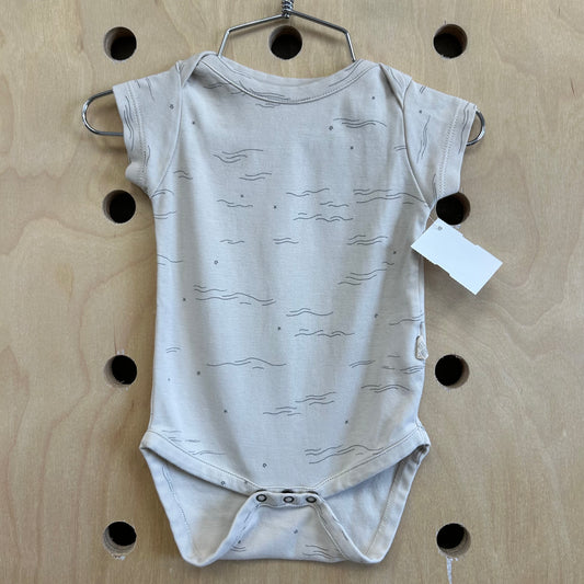 Cream+Grey Lines Bodysuit
