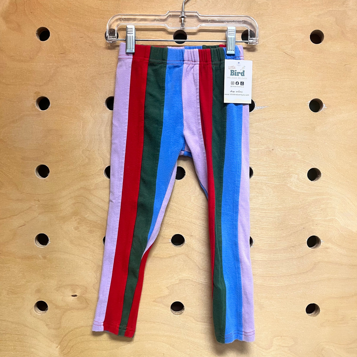 Red/Green/Blue Striped Leggings