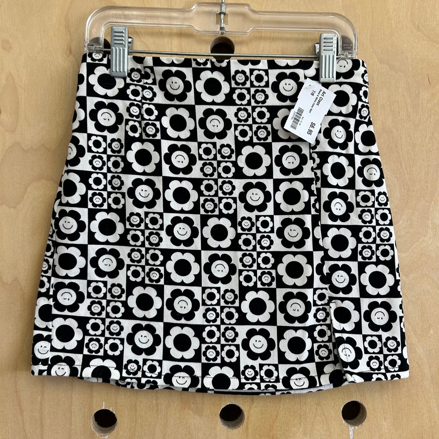 Black & White Daisy Skirt