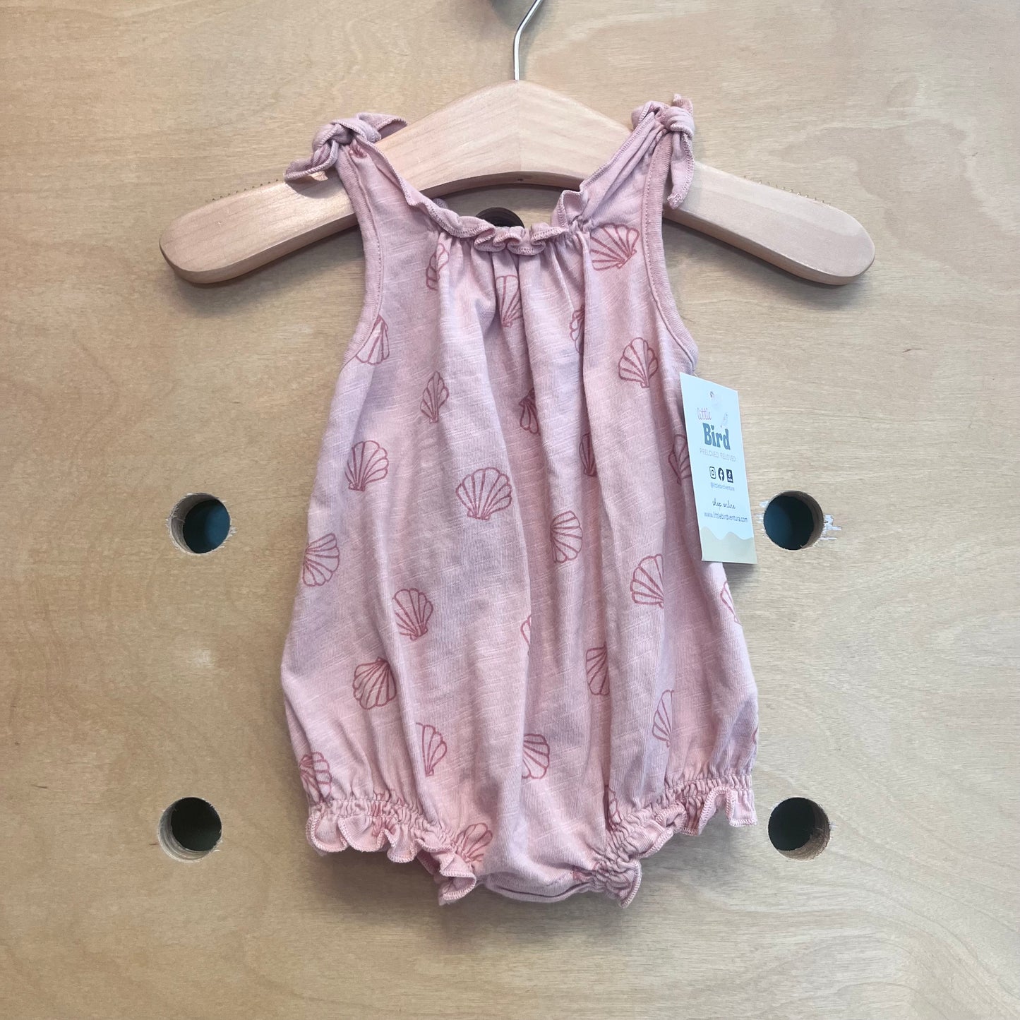 Pink Seashells Cotton Romper