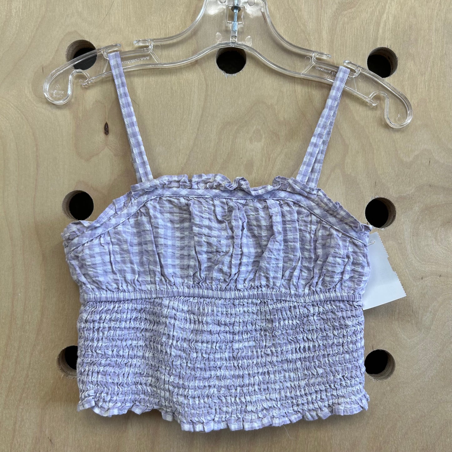 Smocked Lavender Gingham Top