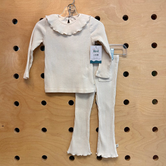Organic Cream Ribbed Outfit