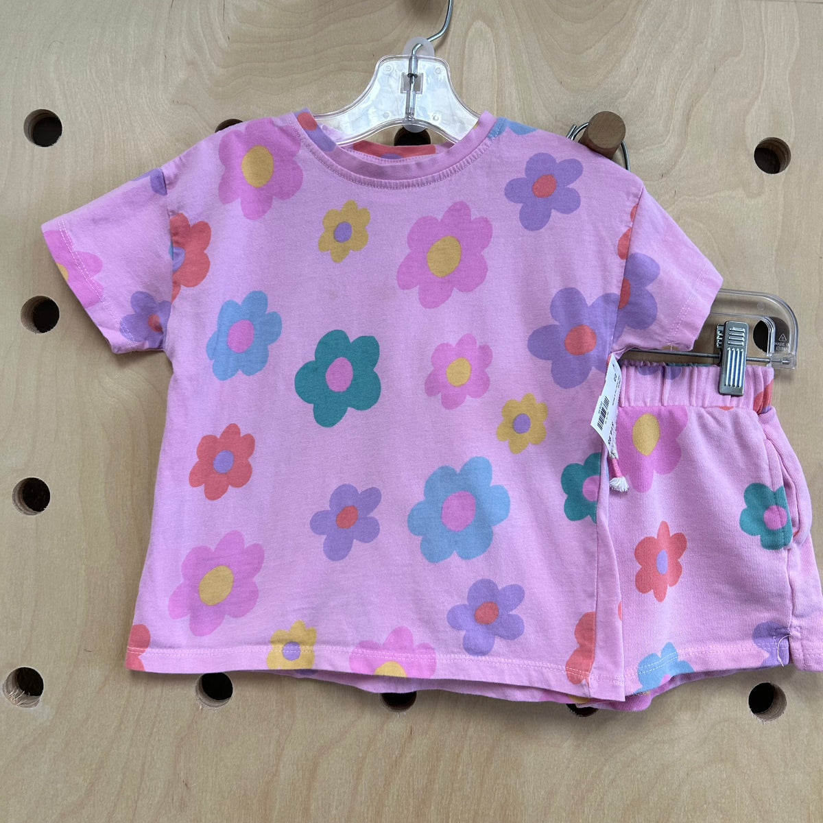 Pink Floral Top & Shorts