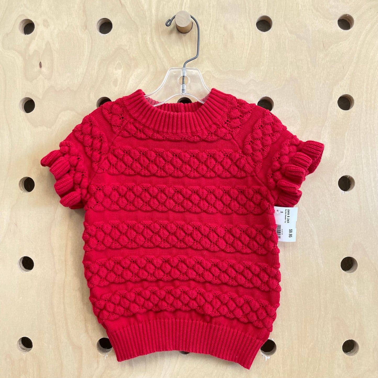 Red Knit Sweater Top
