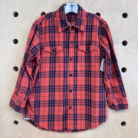 Orange & Blue Button Up Shirt