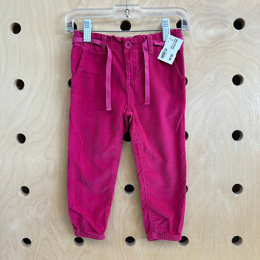 Magenta Cord Joggers