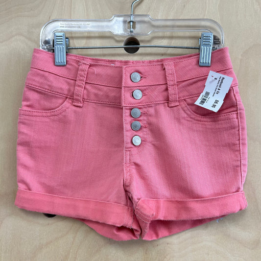 Pink Button Fly Denim Shorts