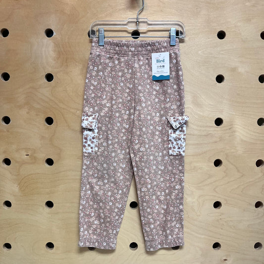 Pink/Cream Floral Cargo Joggers