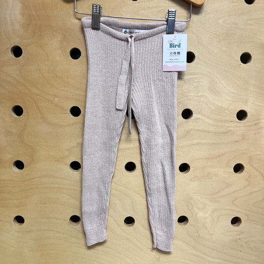 Ribbed Alpaca/Cotton Knit Leggings