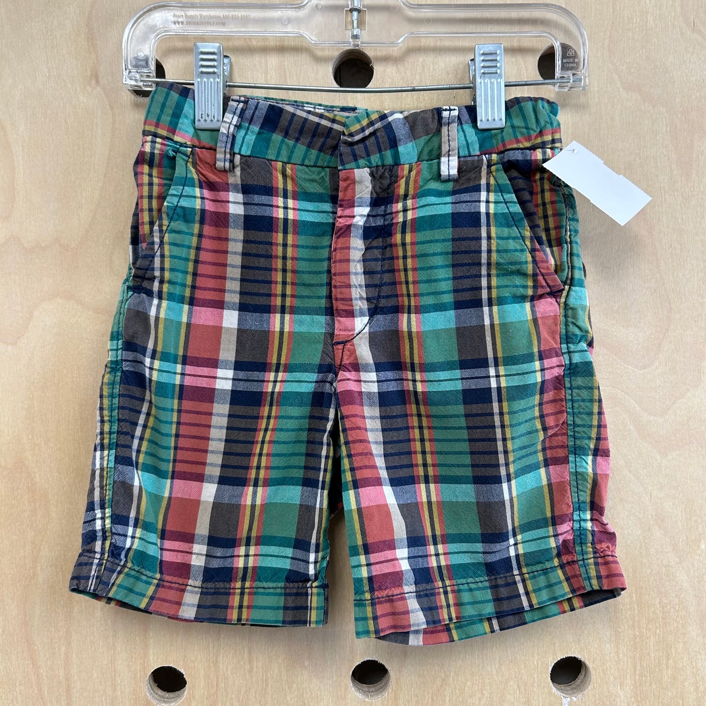 Green Plaid Shorts