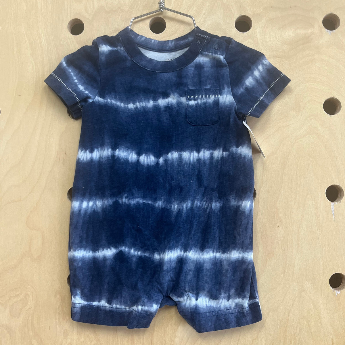 Blue+White Tie Dye Romper