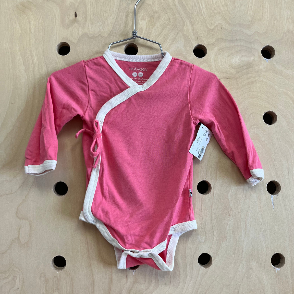 Pink & White Wrap Front Bodysuit