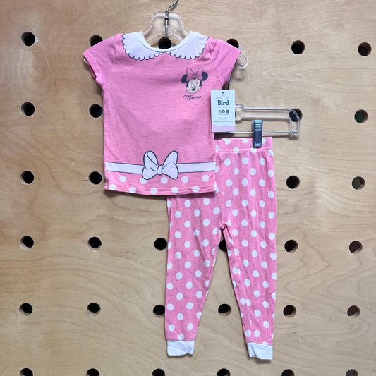 Pink/White Minnie Mouse PJ's