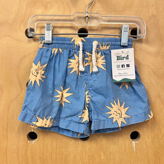 Blue Happy Suns Swim Shorts