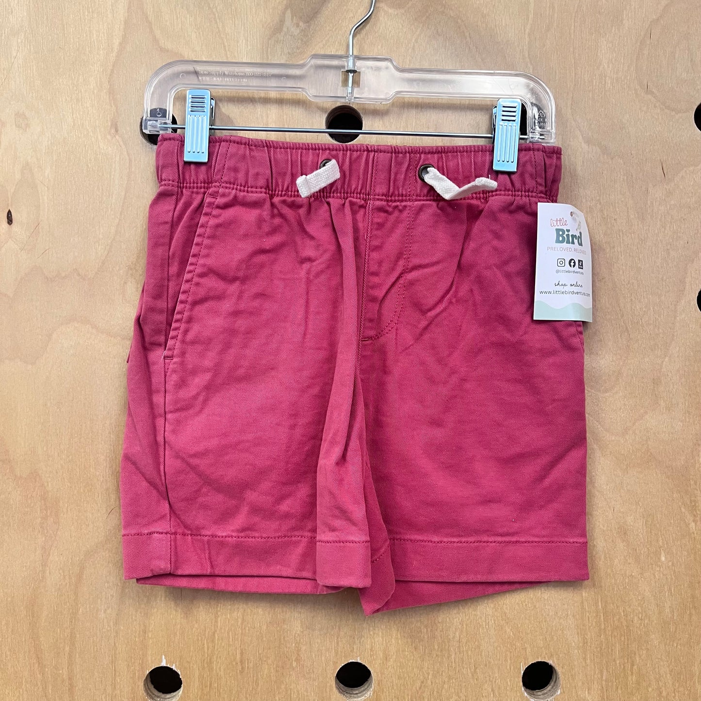 Brick Drawstring Cotton Shorts