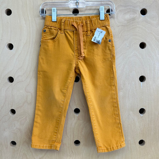 Yellow Elastic Waist Denim