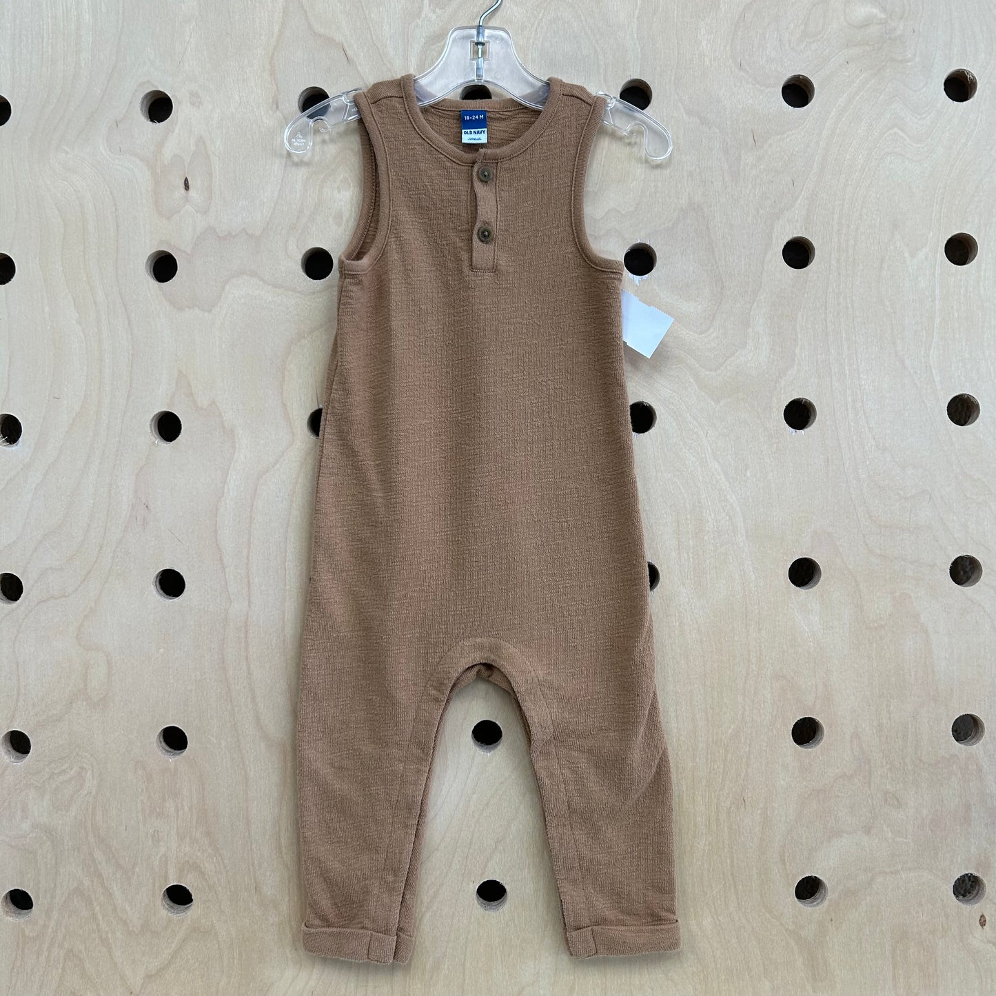 Brown Sleeveless Romper