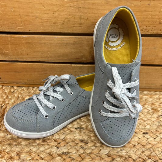 Grey Perforated Sneakers