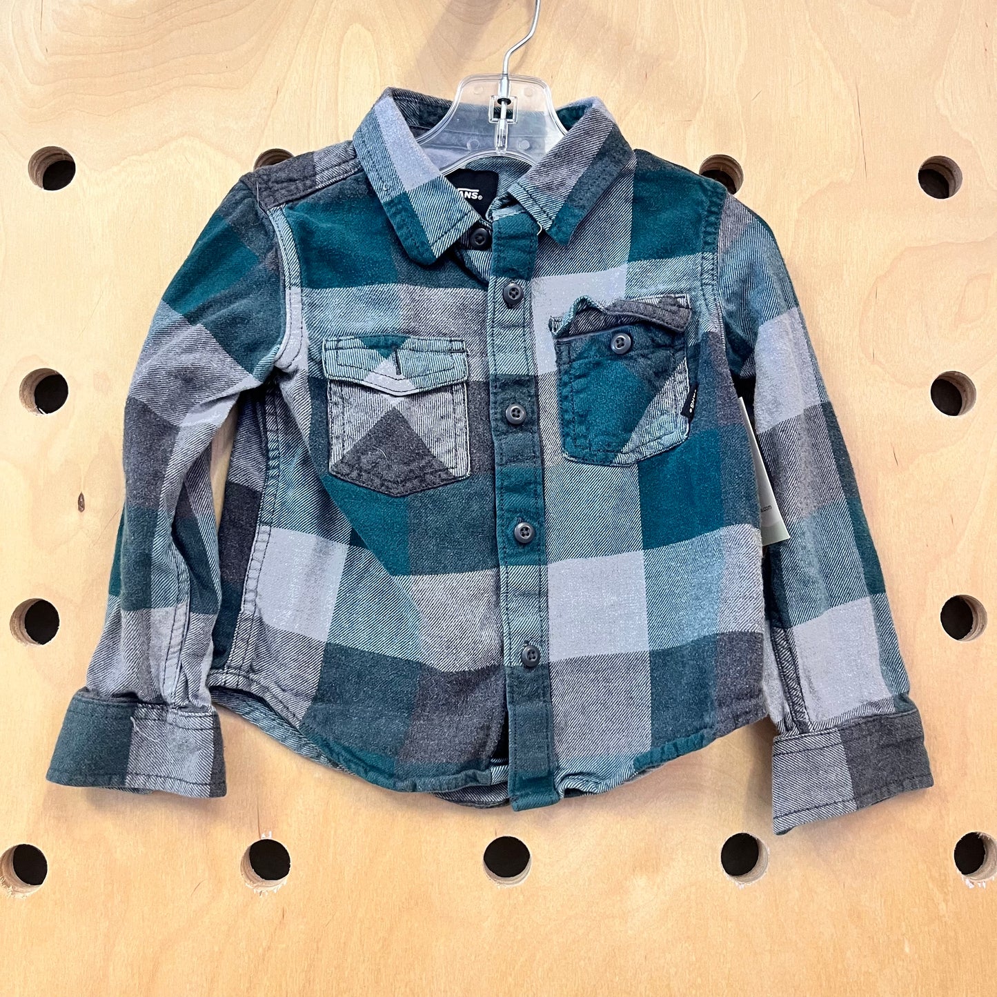 Green/Grey Plaid Flannel