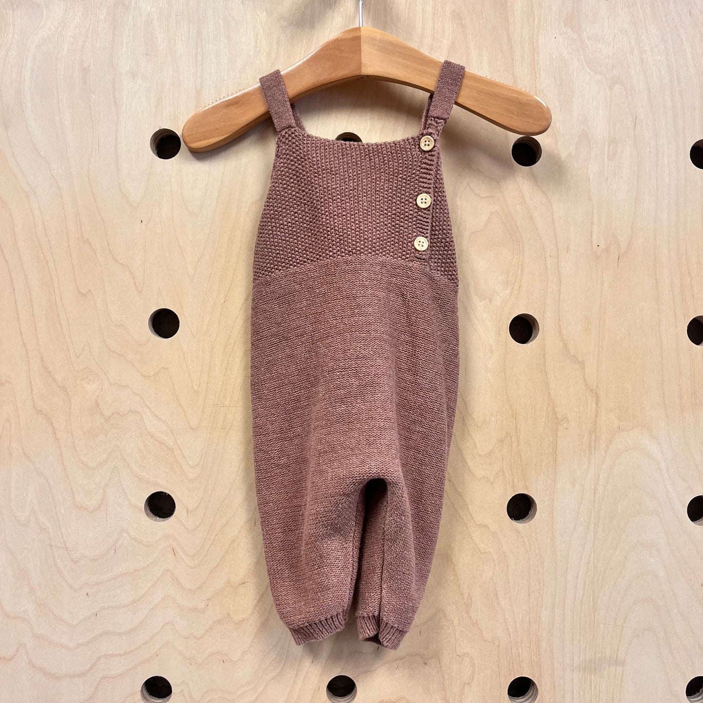 Brown Mixed Knit Romper