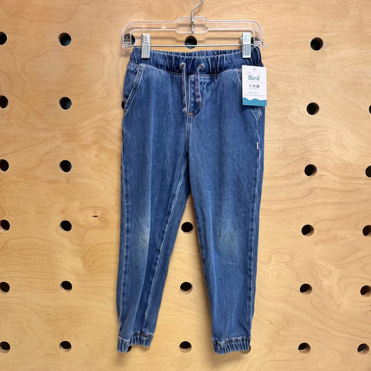 Soft Denim Drawstring Joggers