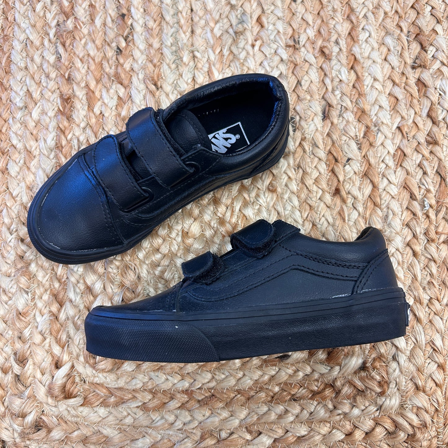 Black Old Skool Velcro Shoes