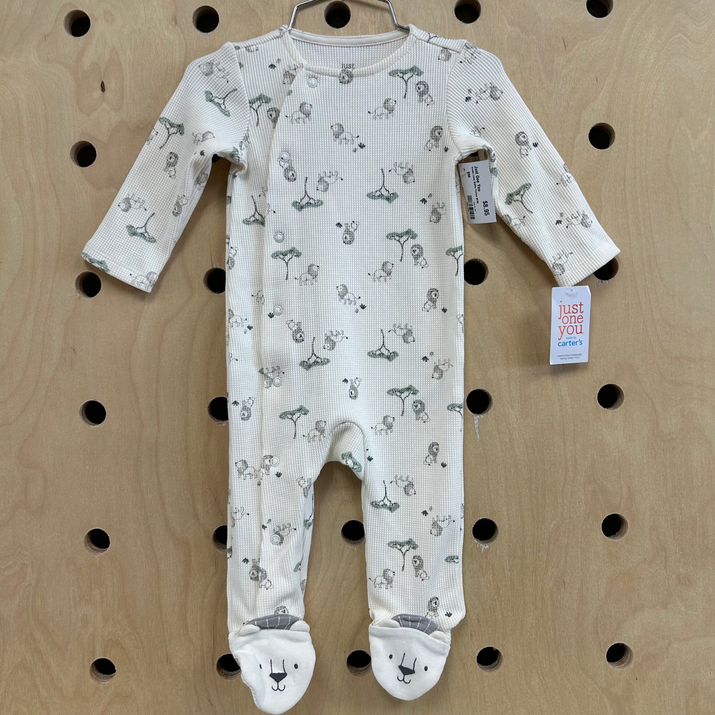 Cream Lions Waffle Footies NEW!