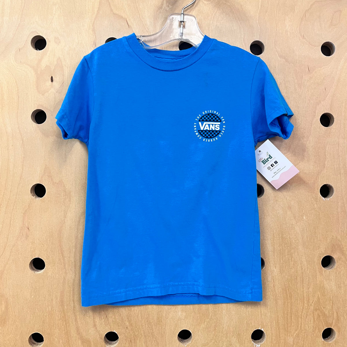 Blue Checkered Logo Tee