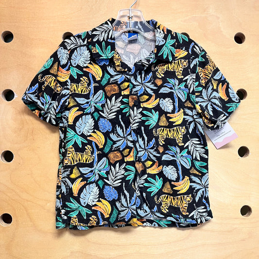 Black Tigers/Leafs Button Up