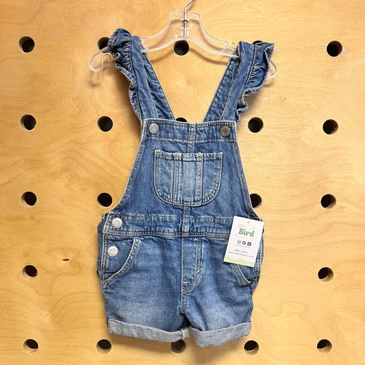 Cuffed Denim Shortalls