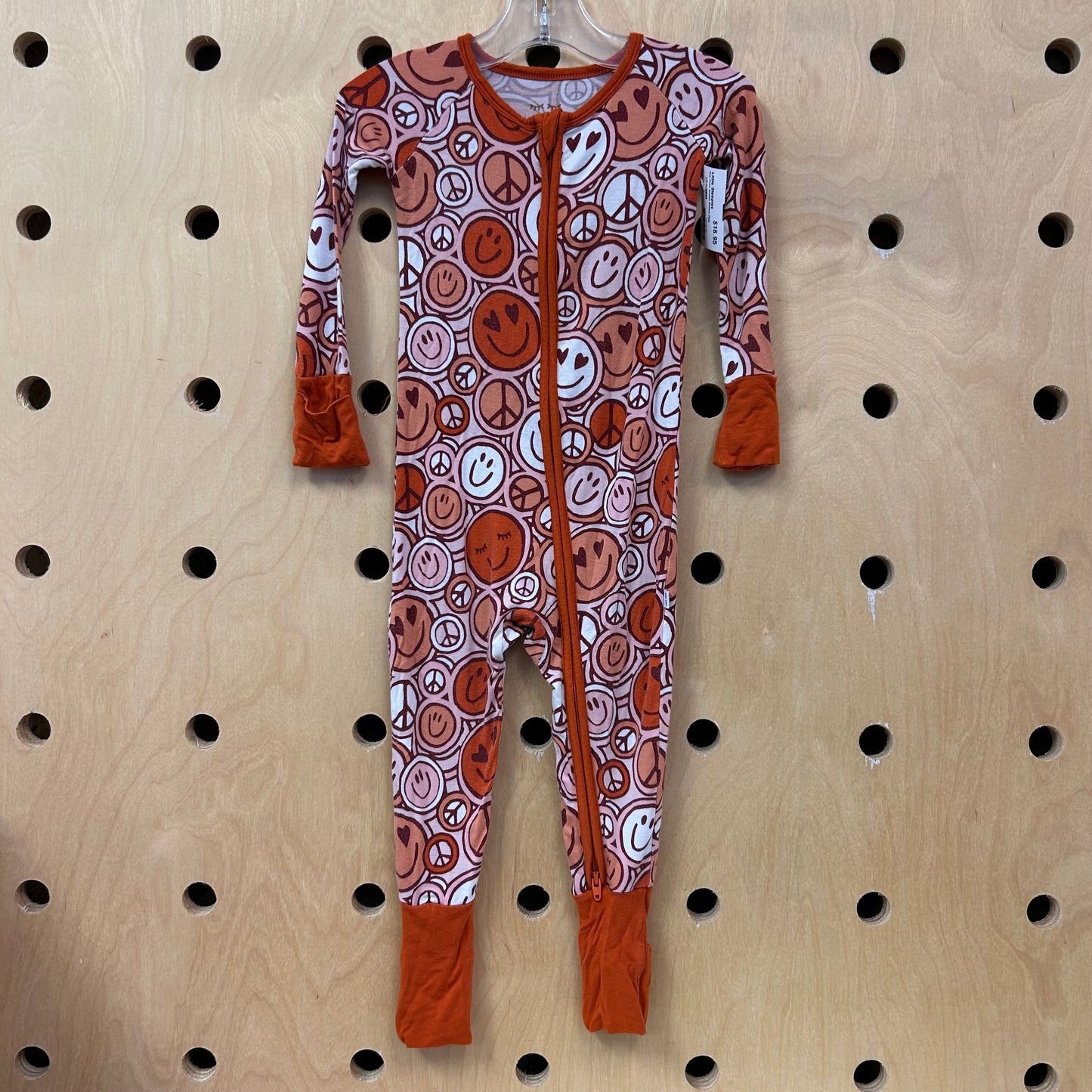 Rust Peace Smileys Bamboo Zippy