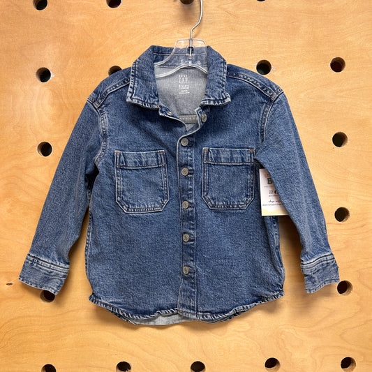 Denim Snap Long Sleeve