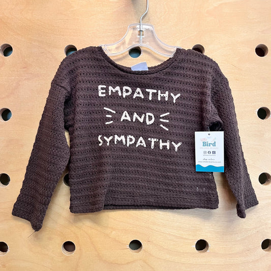 Brown Empathy And Sympathy Open Knit Sweater