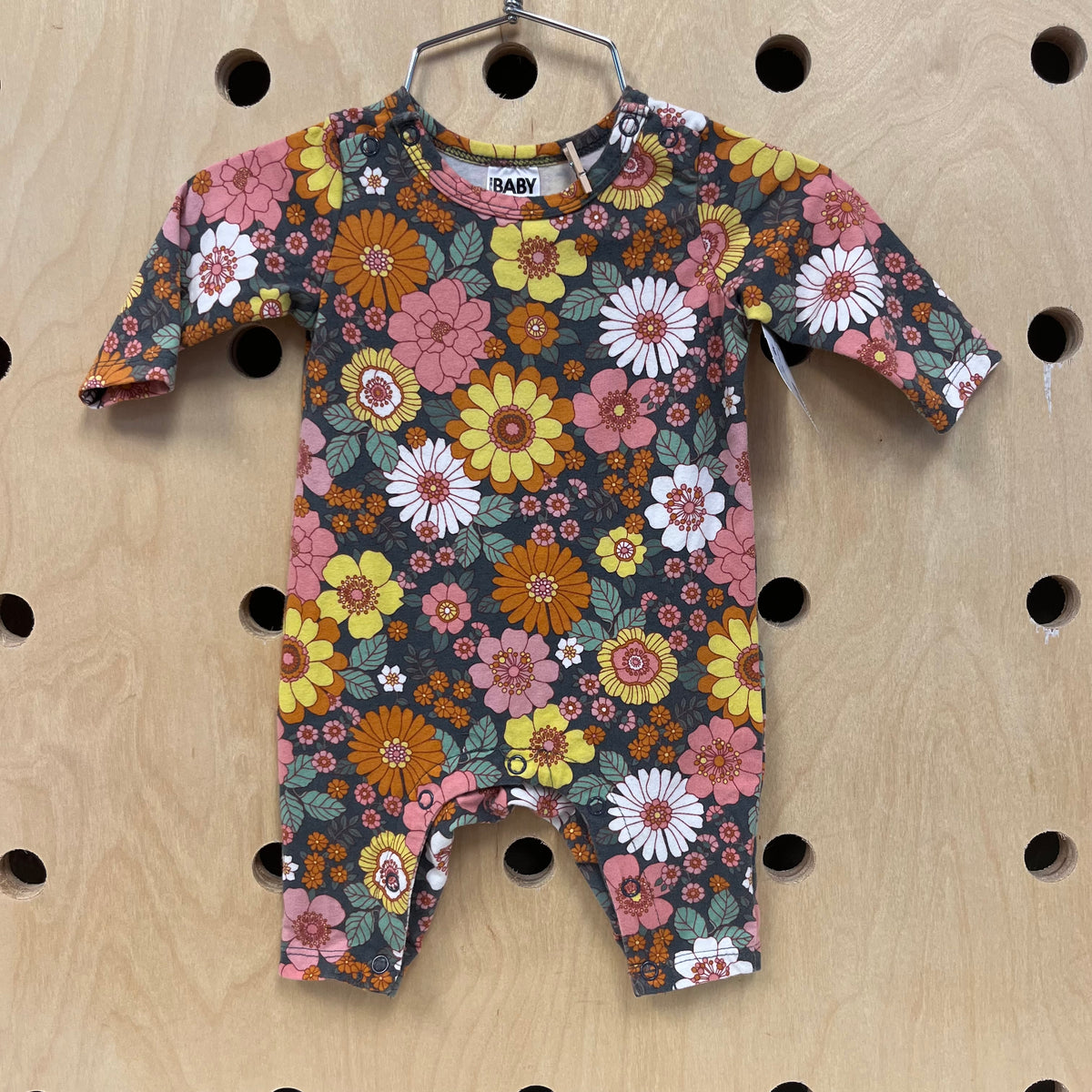 Green Mod Floral Romper