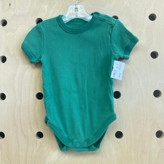 Green Ribbed Bodysuit