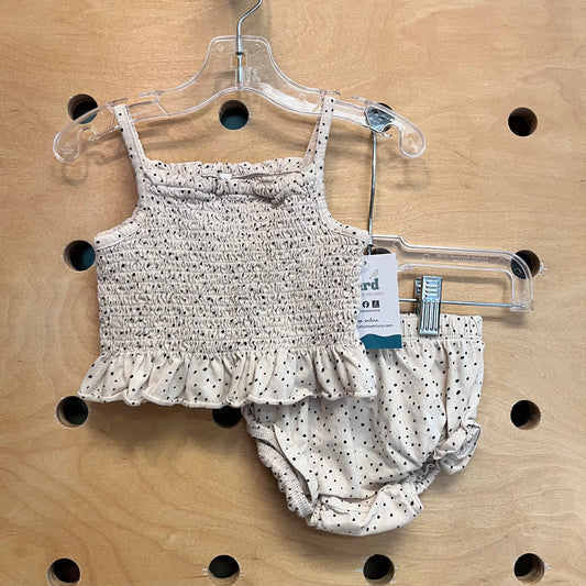 Grey Floral Gauze Outfit