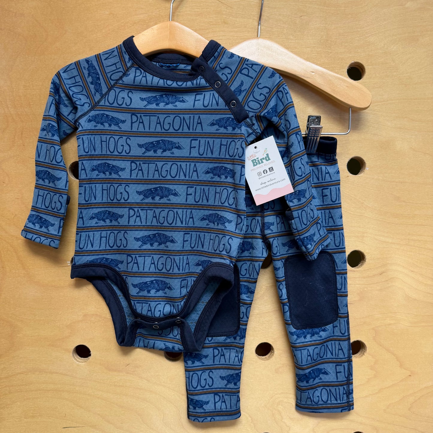 Blue 'Fun Hogs' Capiline Outfit